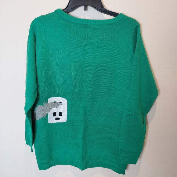 TIPSY ELVES SZ SMALL UGLY CHRISTMAS SWEATER ELECTROCUTED CAT NWT - Picture 6 of 7